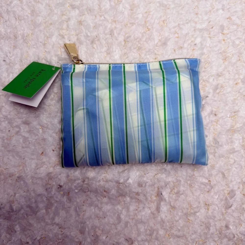 Kate‎ spade Striped Blue and Green Pouch and bag